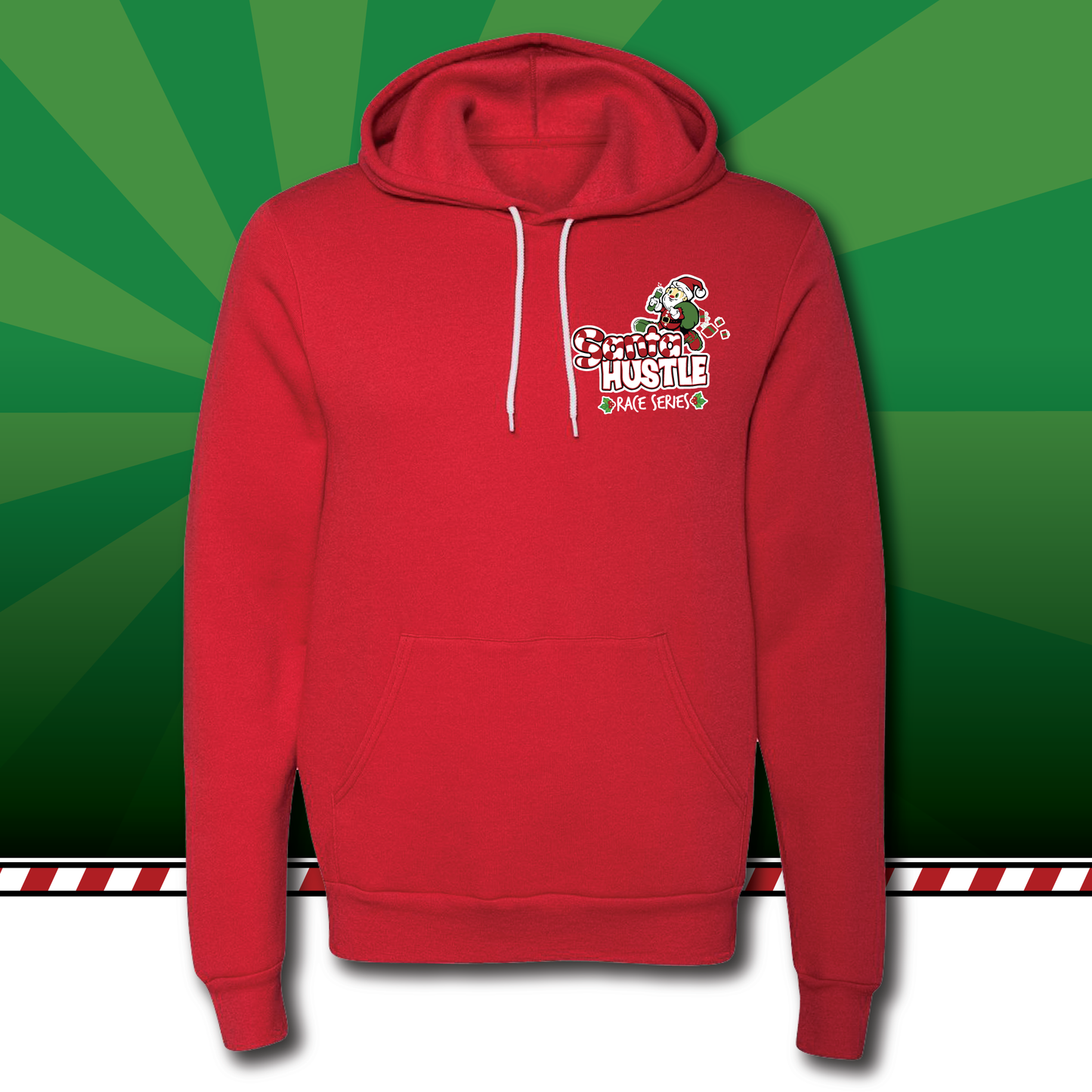 Santa Hustle Full Red Hoodie